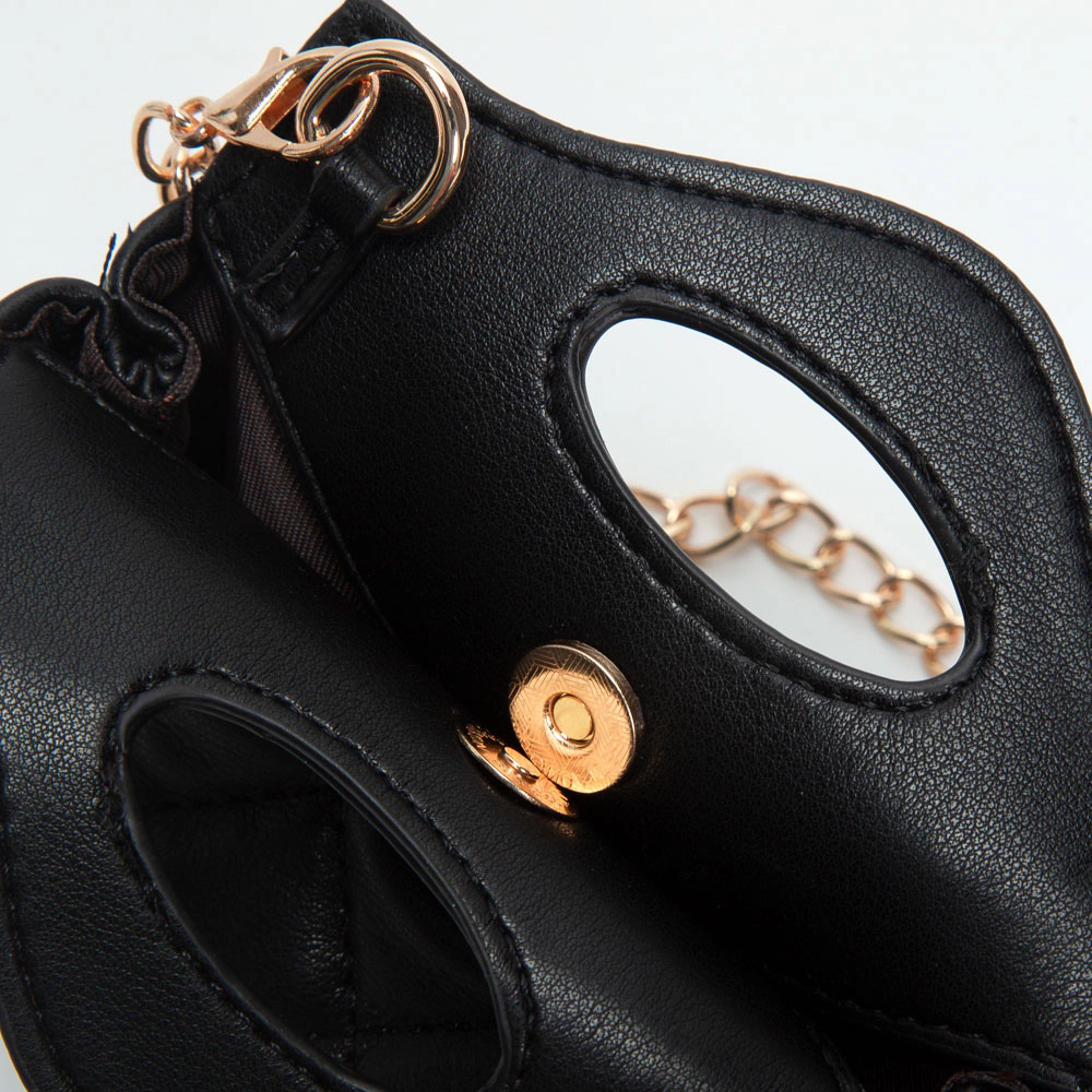 FASHNZFAB Smooth Faux Leather Mini Quilted Handbag Crossbody Bag