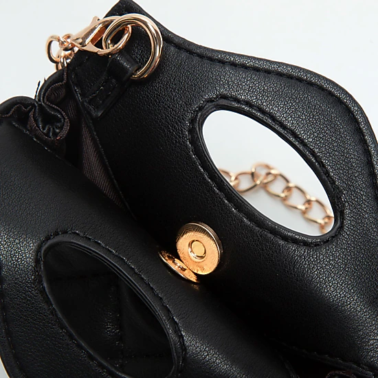 Fashnzfab Smooth Faux Leather Mini Quilted Handbag Crossbody Bag