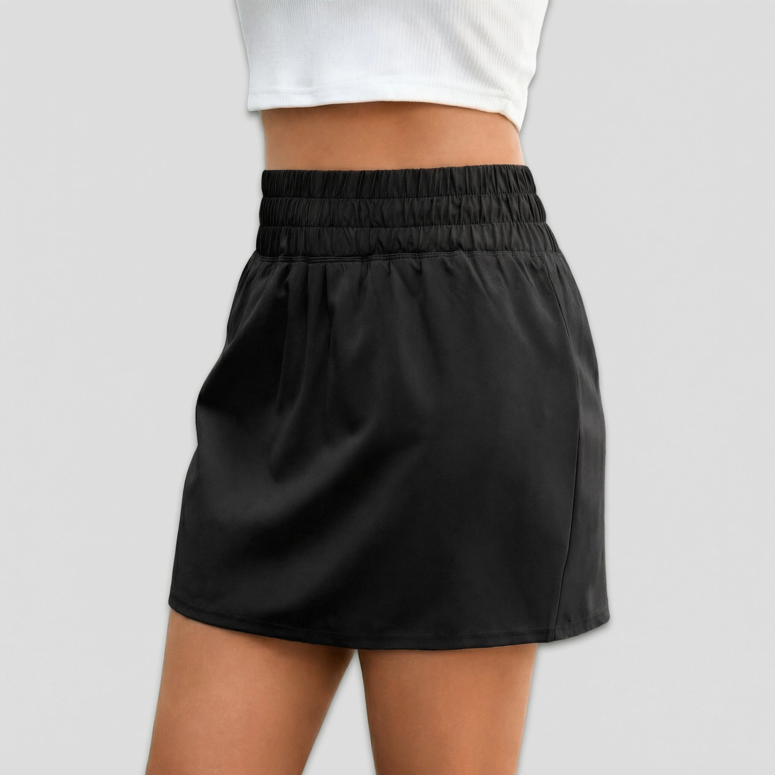 Pinspark Women's High Waist Athletic Skort with Built-in Shorts