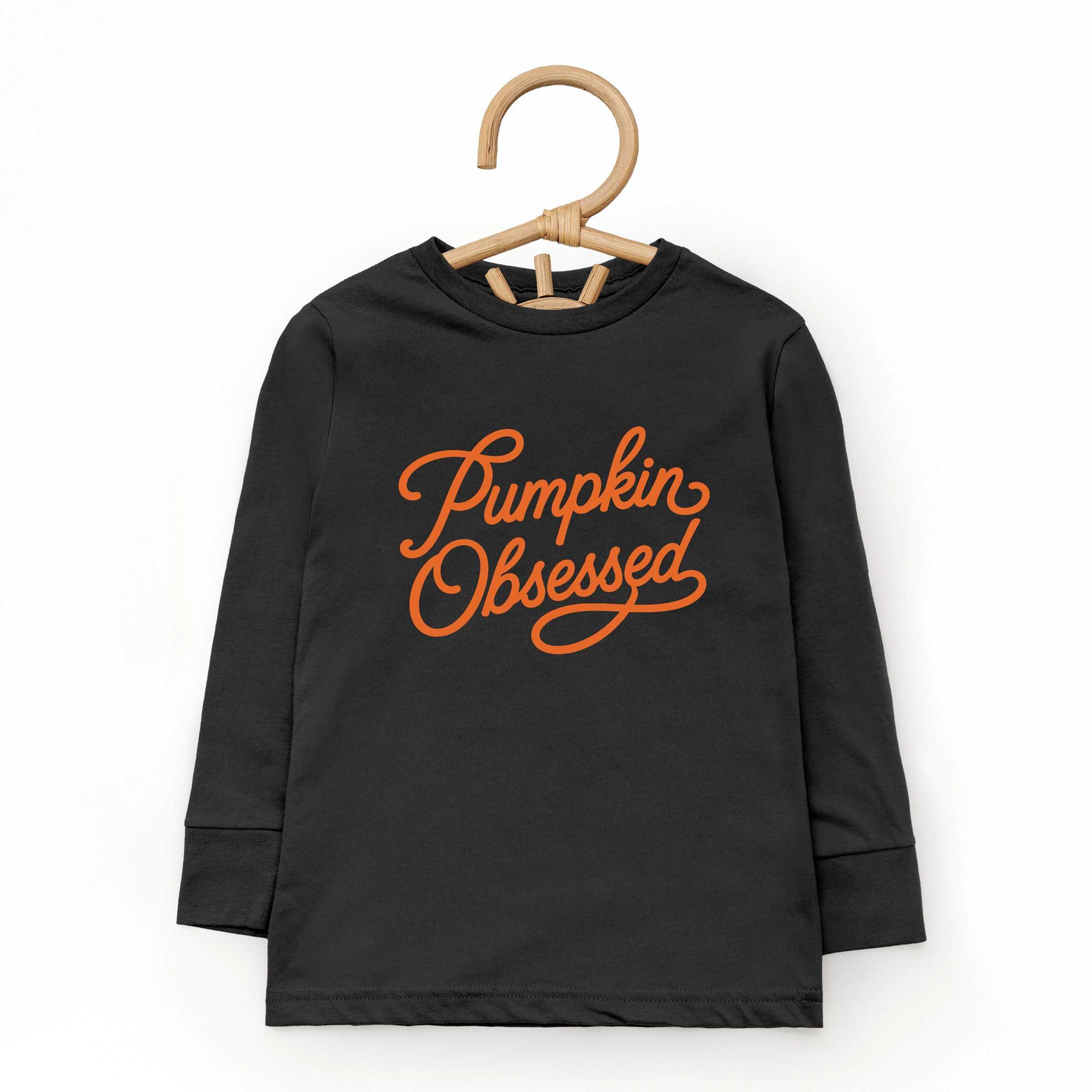 The Juniper Shop - Toddler Long Sleeve Graphic Tee Pumpkin Obsessed Cursive