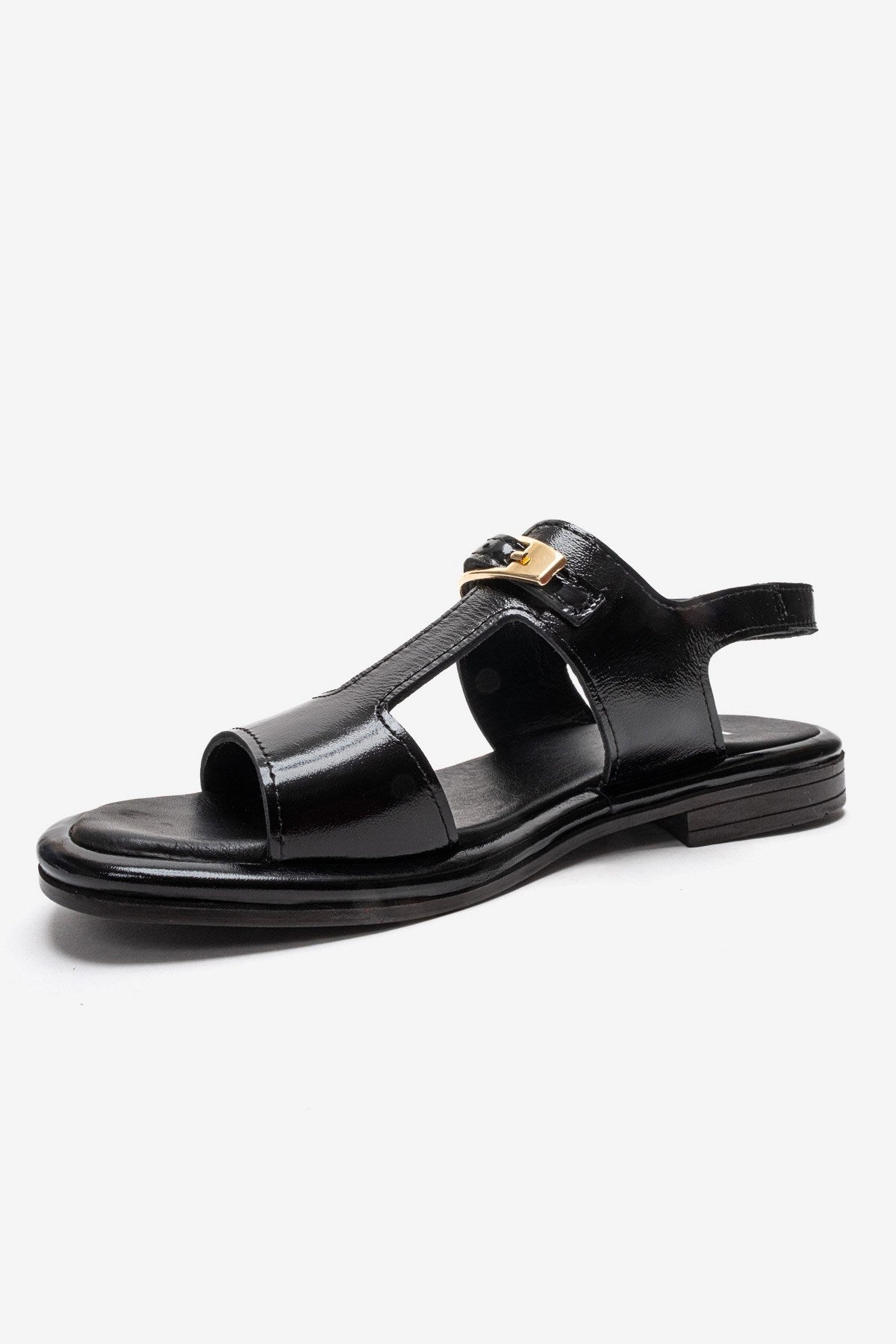 Forever & Always Womens Auren Leather Buckle Sandals