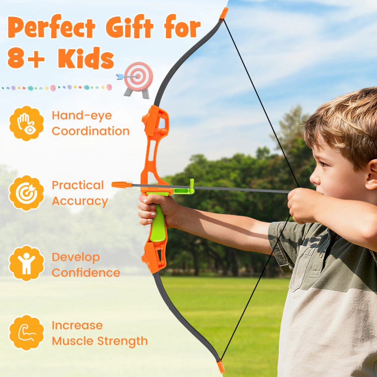 Hivvago 4 in 1 Throwing Target Set Kids Throwing Game with Bristle Target and 3 Throwing axes