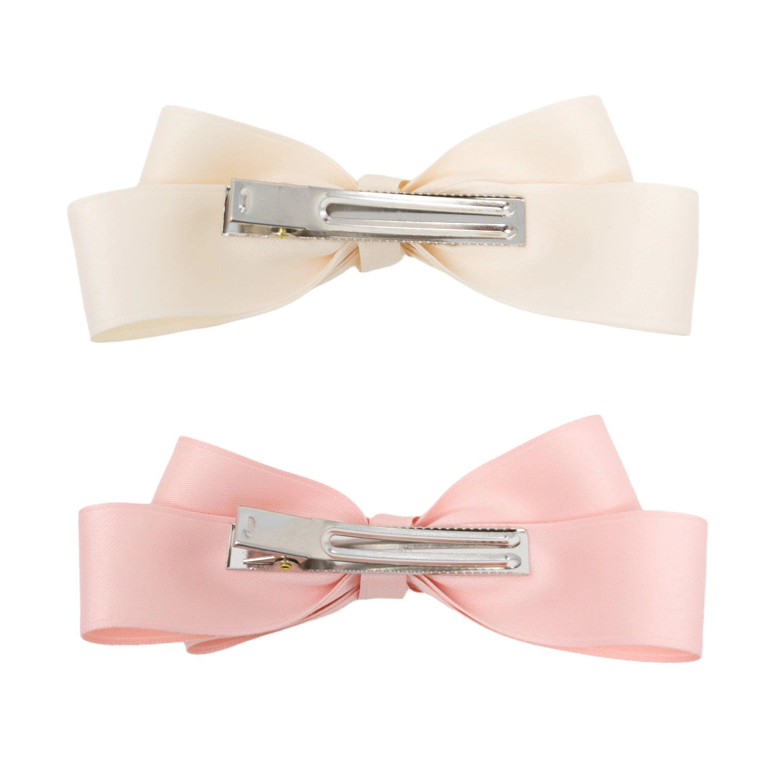 Puttisu Girls 2-Piece Large Double Bow Clip Set