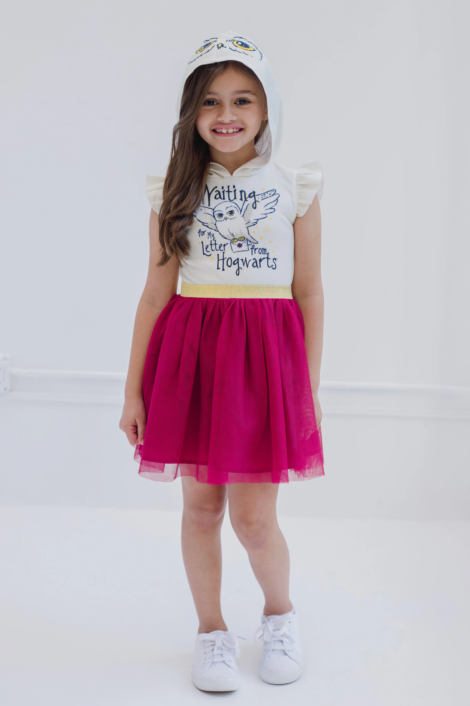 Harry Potter Hedwig Girls' Cosplay Hooded Tutu Dress