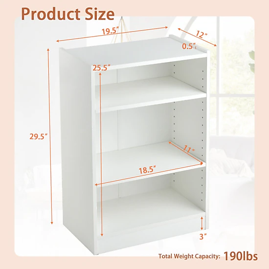 Hivvago 3-Tier Open Shelf Organizer for Small Spaces