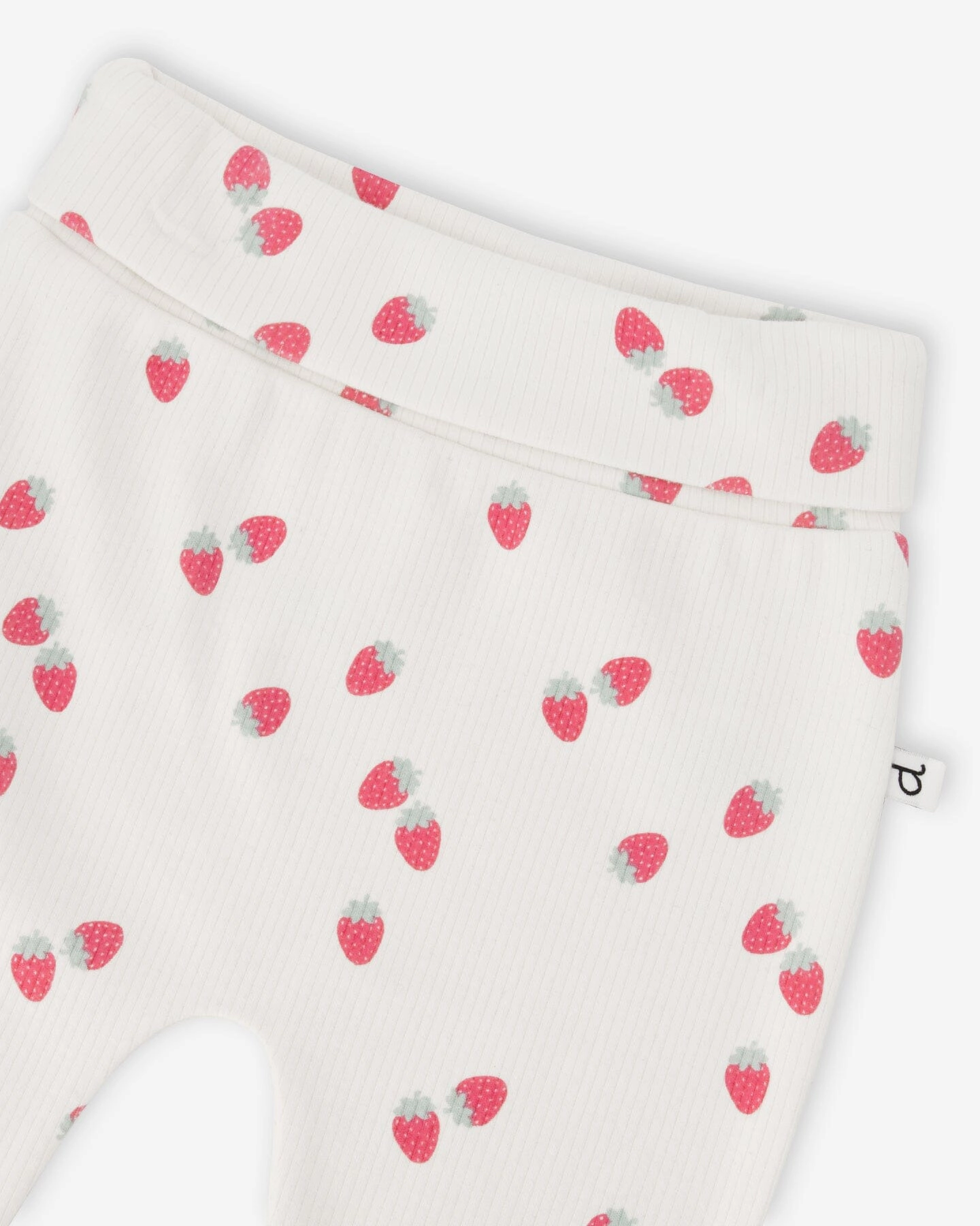 Deux par Deux Girls Cotton Jersey Evolutive Pants Printed Strawberries