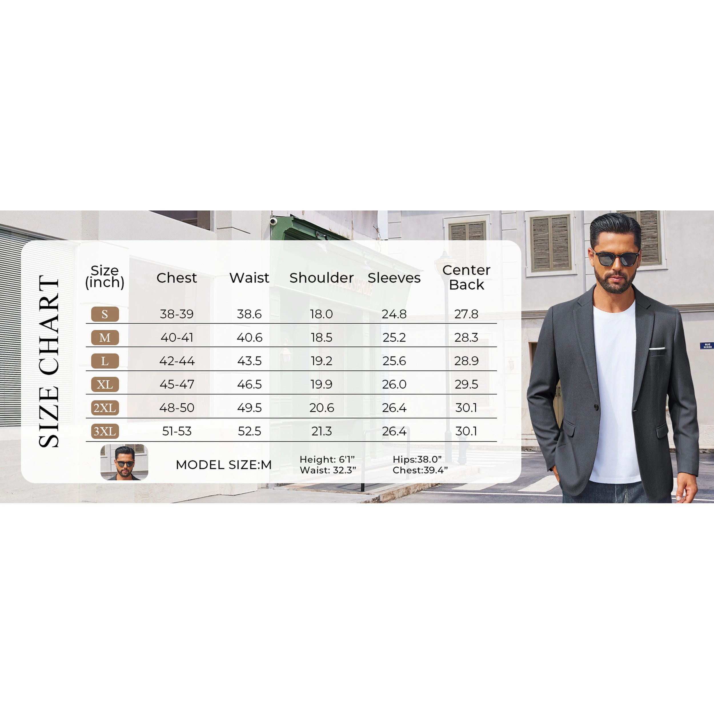 COOFANDY Men's Slim Fit Notch Lapel Casual Blazer Sport Coat Suit Jacket