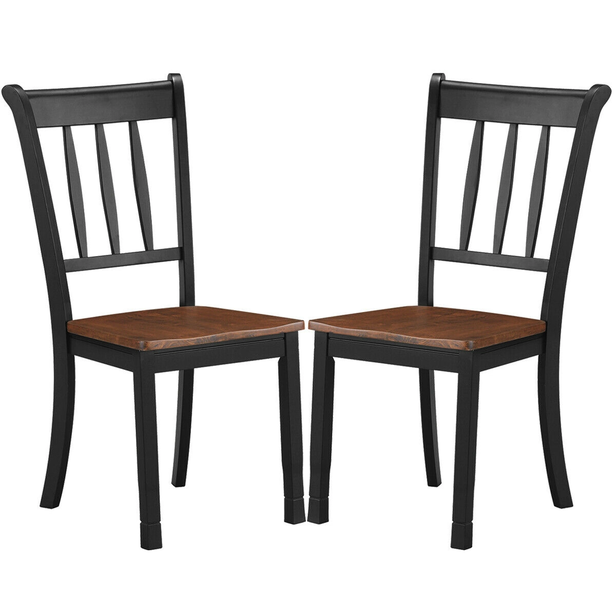 LJG 2 Pieces Solid Whitesburg Spindle Back Wood Dining Chairs