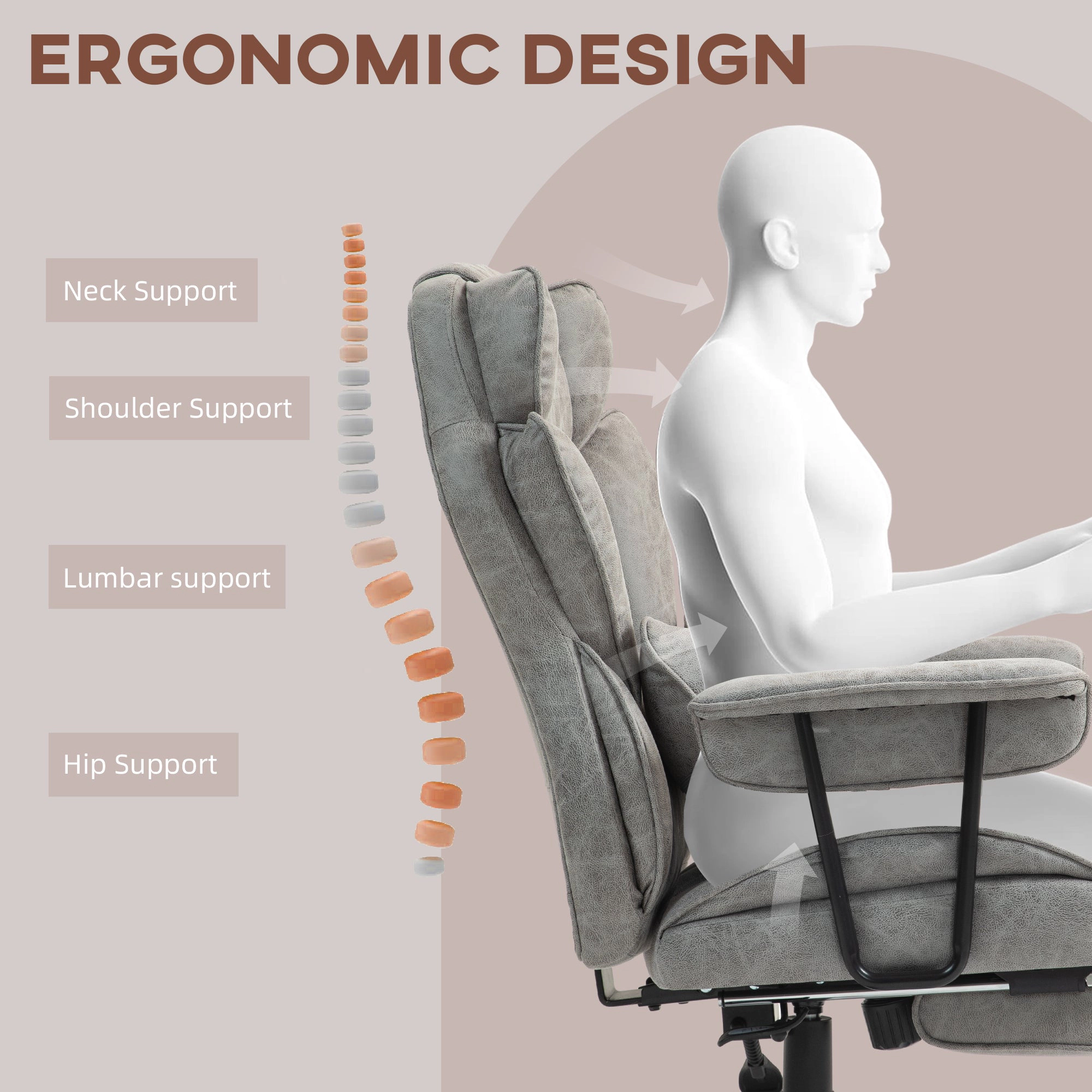 Platinum-Level Office Chairs Massage Office Chair Big and Tall With Heated Lumbar Support