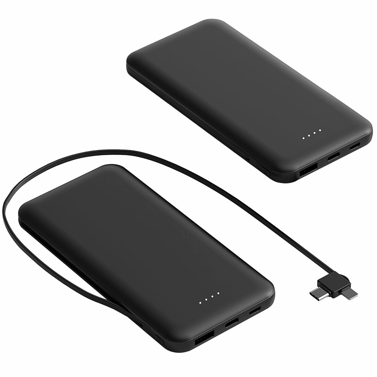 GBruno 10000mAh Dual-Cable Power Bank