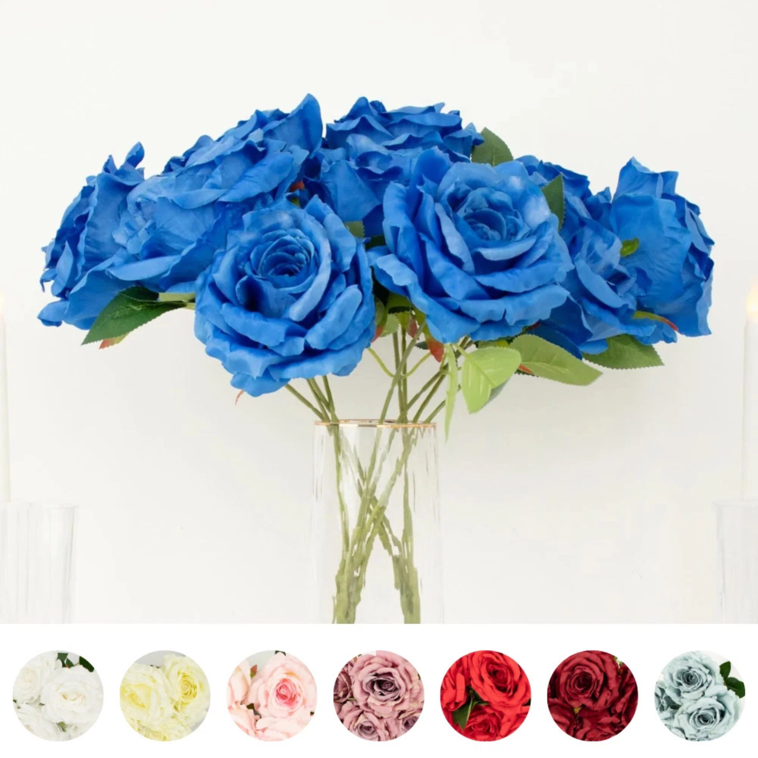 Home Collection Set of 2, 17-Inch Artificial Silk Rose Flower Bushes