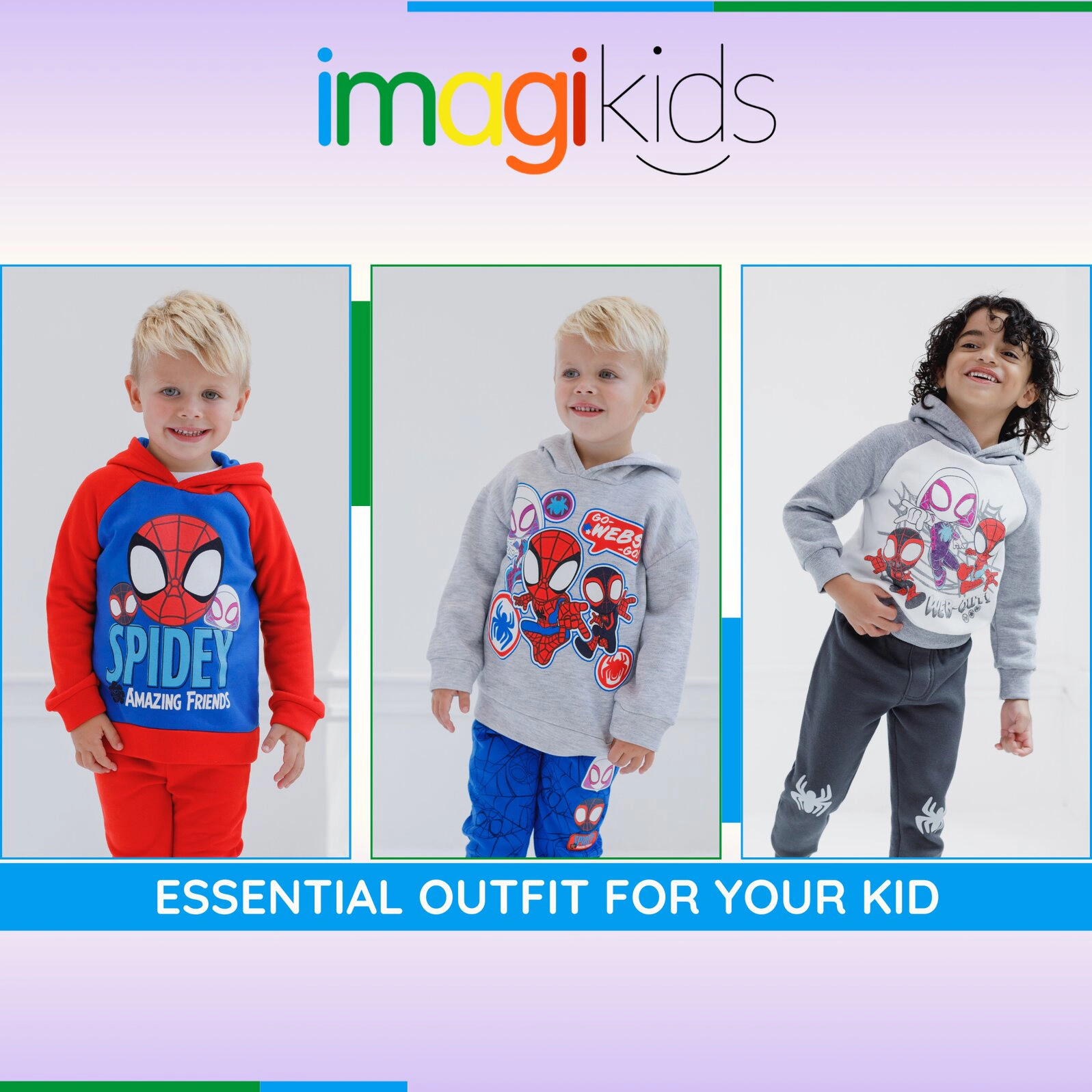 Marvel Spidey and His Amazing Friends Boys' 2-Piece Fleece Hoodie Pants Set