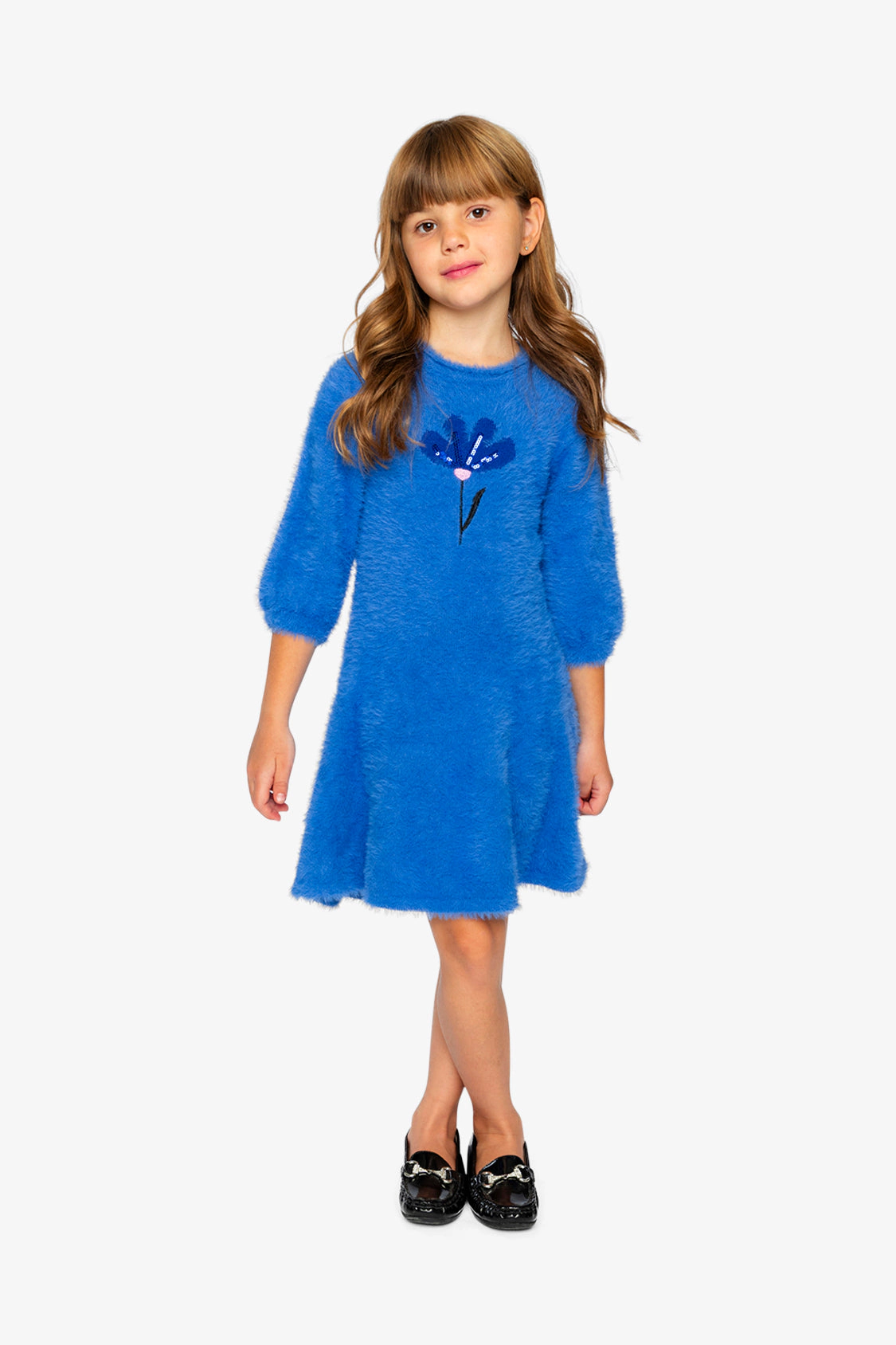 Deux par Girls Hairy Knitted Dress