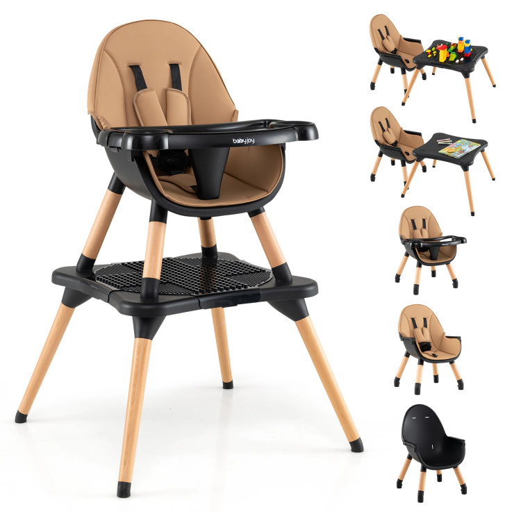 Hivvago 6 in 1 High Chair for Babies and Toddlers Ages 6-36 Months