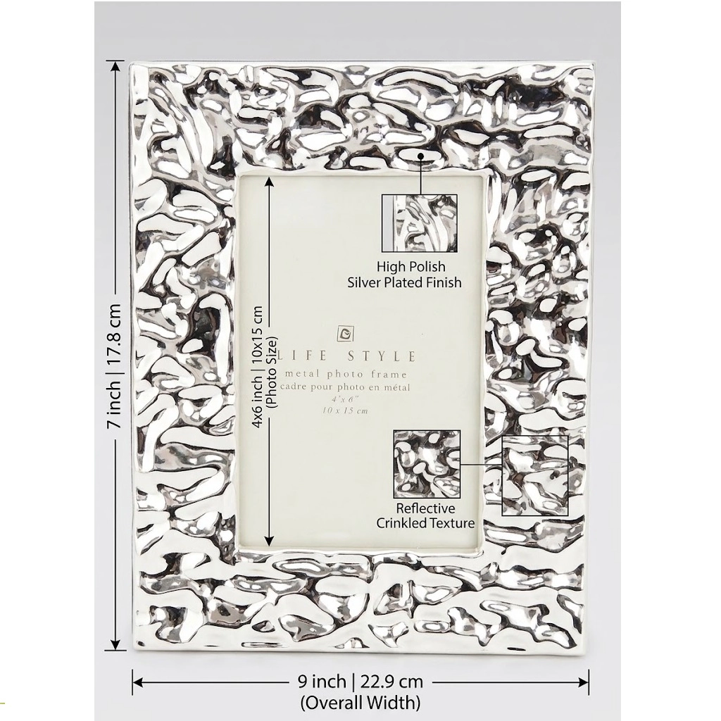 Jiallo Elegant Rose Gold Chain Link 4x6 Photo Frame