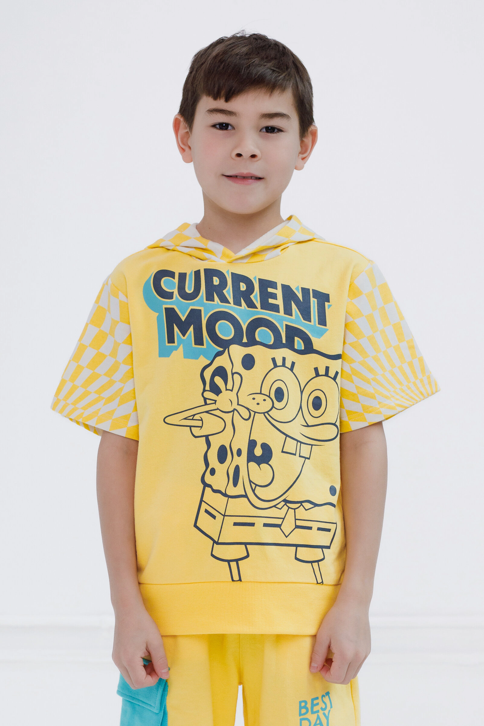 SpongeBob SquarePants Boys' 2-Piece Hooded Tee and Shorts Set