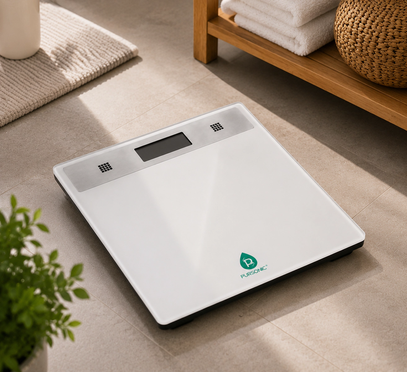 Pursonic Unisex Digital Health & Wellness Bilingual Talking Bathroom Scale