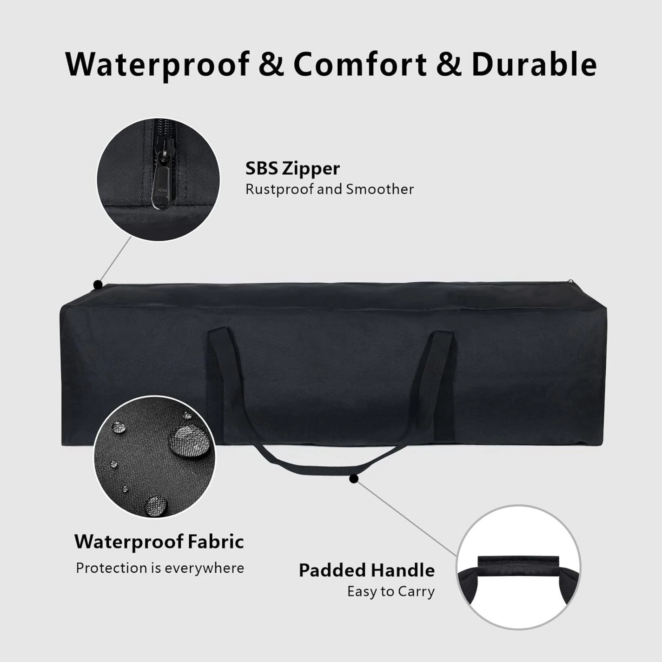 SS Design 46 Inch Extra Large Waterproof Foldable Duffel Bag With Padded Handles