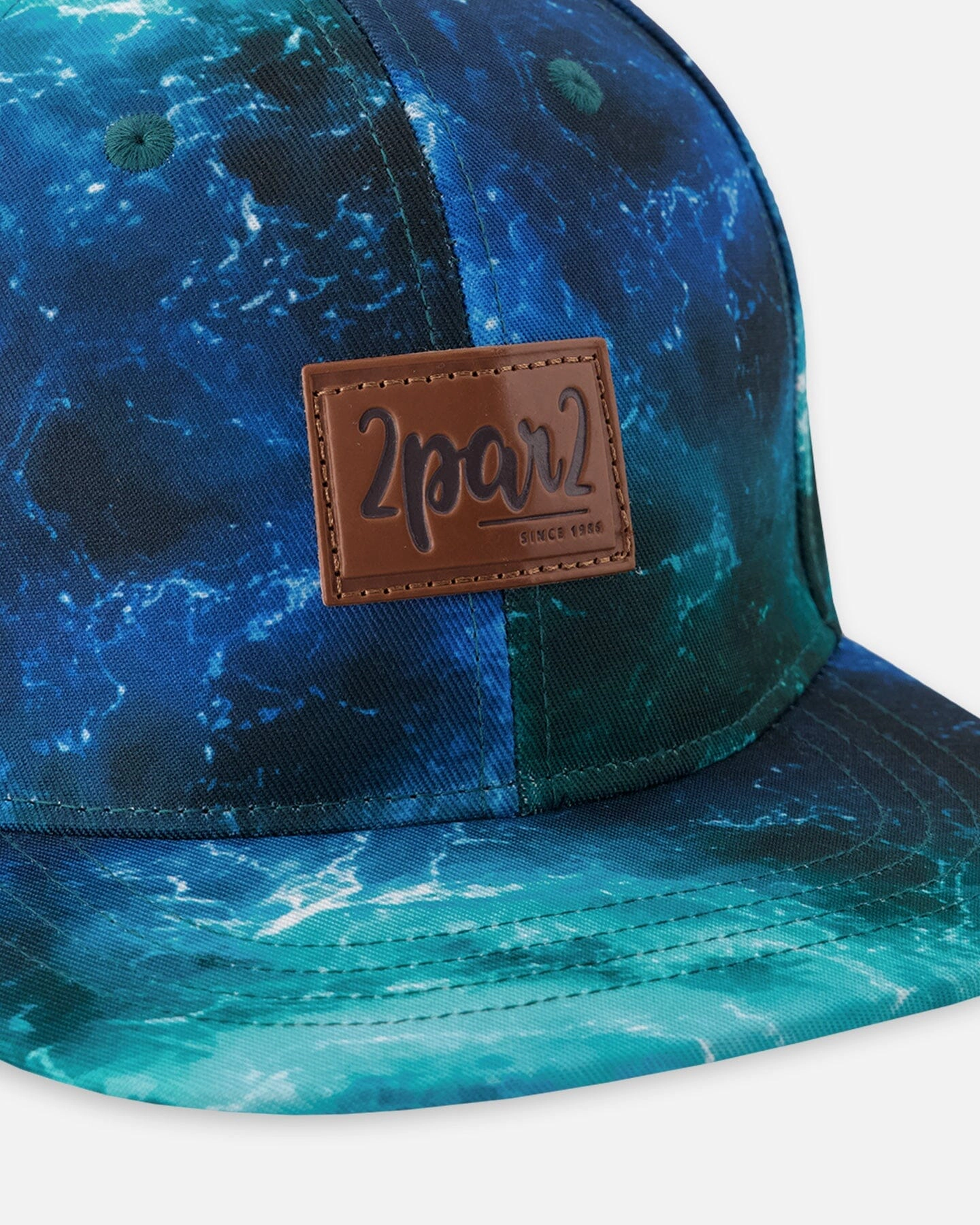 Deux par Deux Boys Cap Wave Print