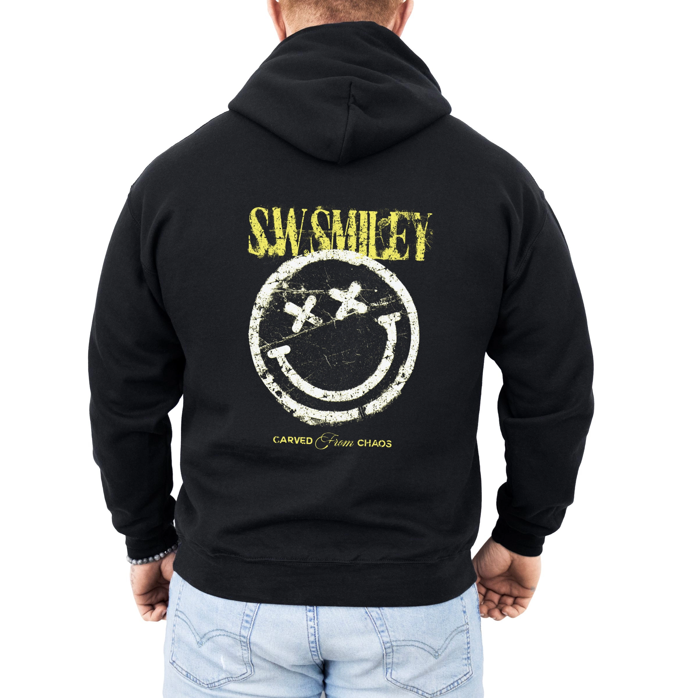 Simply Sage Market - Men's Graphic Hoodie S.W.Smiley Carved From Chaos