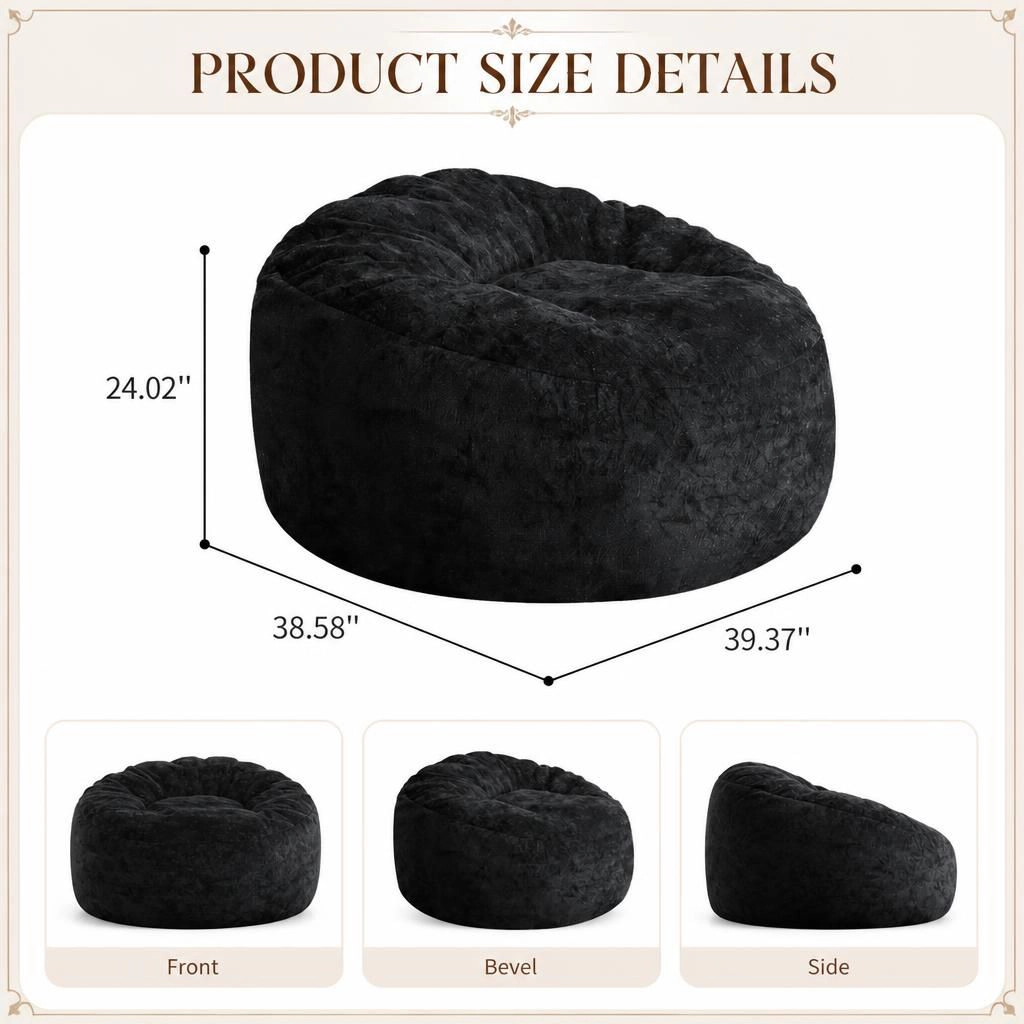 GOODSILO Comfortable Soft Flannelette Bean Bag Chair