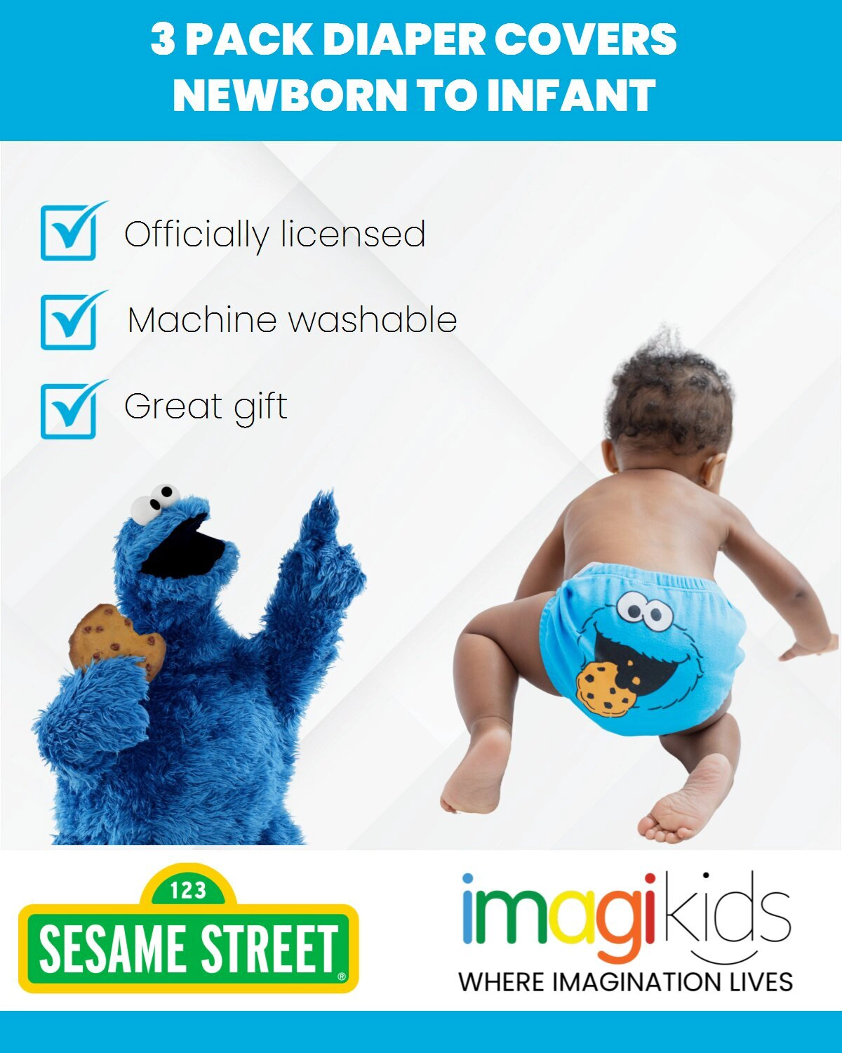 Sesame Street Baby Diaper Covers Set