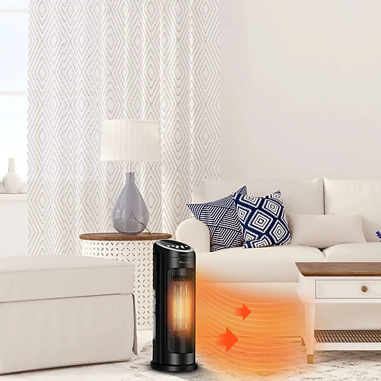 SlickBlue 1500W Ceramic Space Heater with Remote Control and Timer