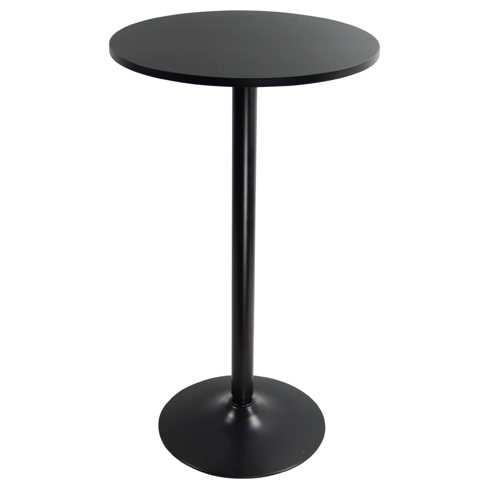 KKTONER Round Bar Table 23.6-Inch Top for Cocktail Bar Pub Dining Bistro (41.5H, Black)