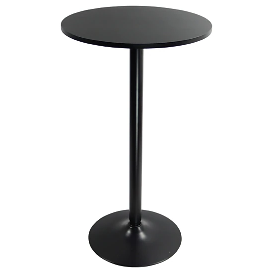 KKTONER Round Bar Table 23.6-Inch Top for Cocktail Bar Pub Dining Bistro (41.5H, Black)