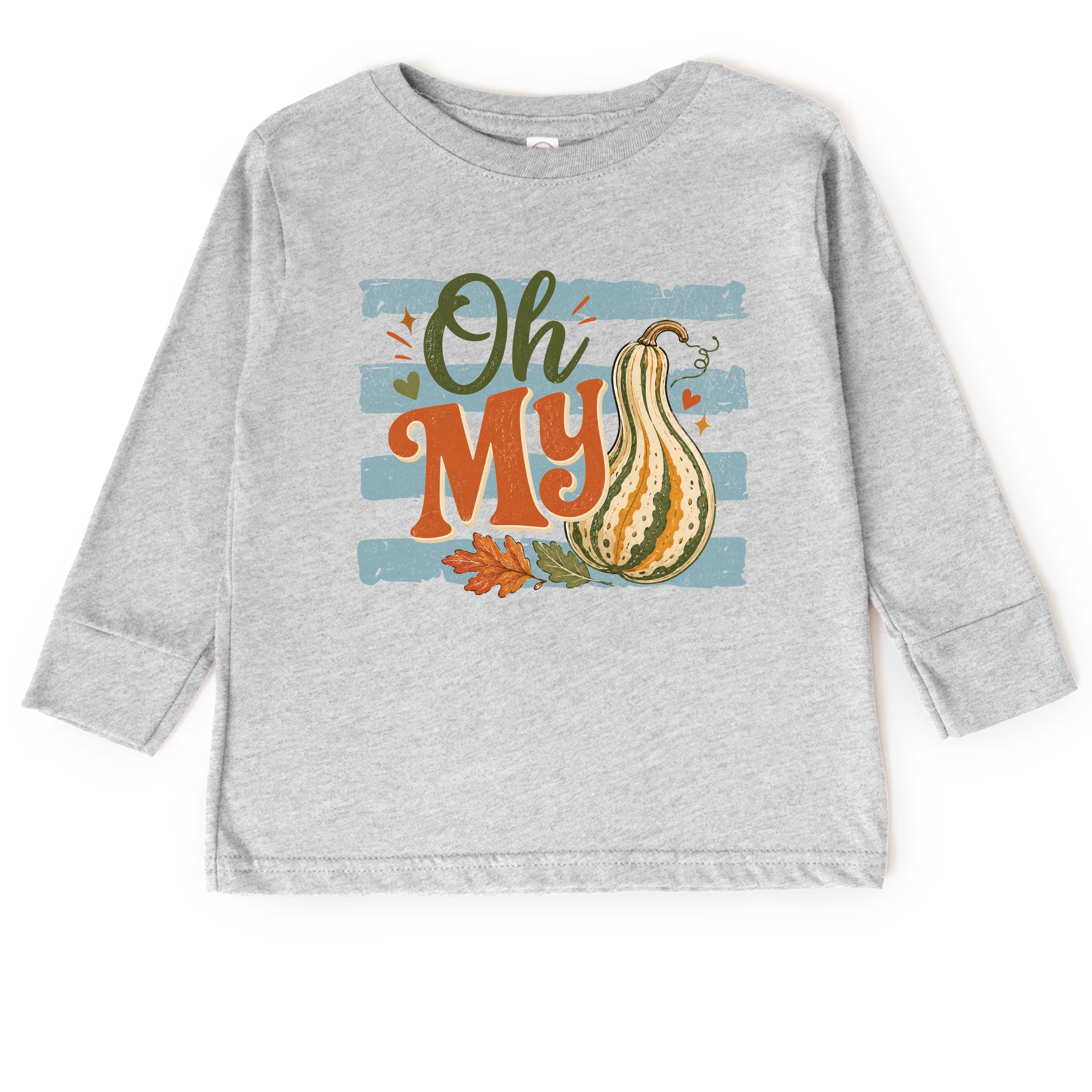 The Juniper Shop - Toddler Long Sleeve Graphic Tee - Oh My Gourd Stripes