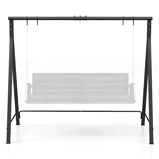 Hivvago Black Metal Swing Stand A-Frame For Patio Hammock Outdoor Garden Porch Base