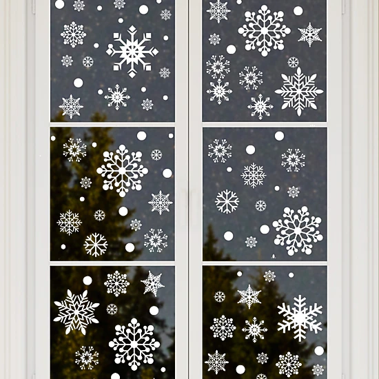 Wrapables Snowflake Window Clings Decal Stickers, Christmas Winter ...