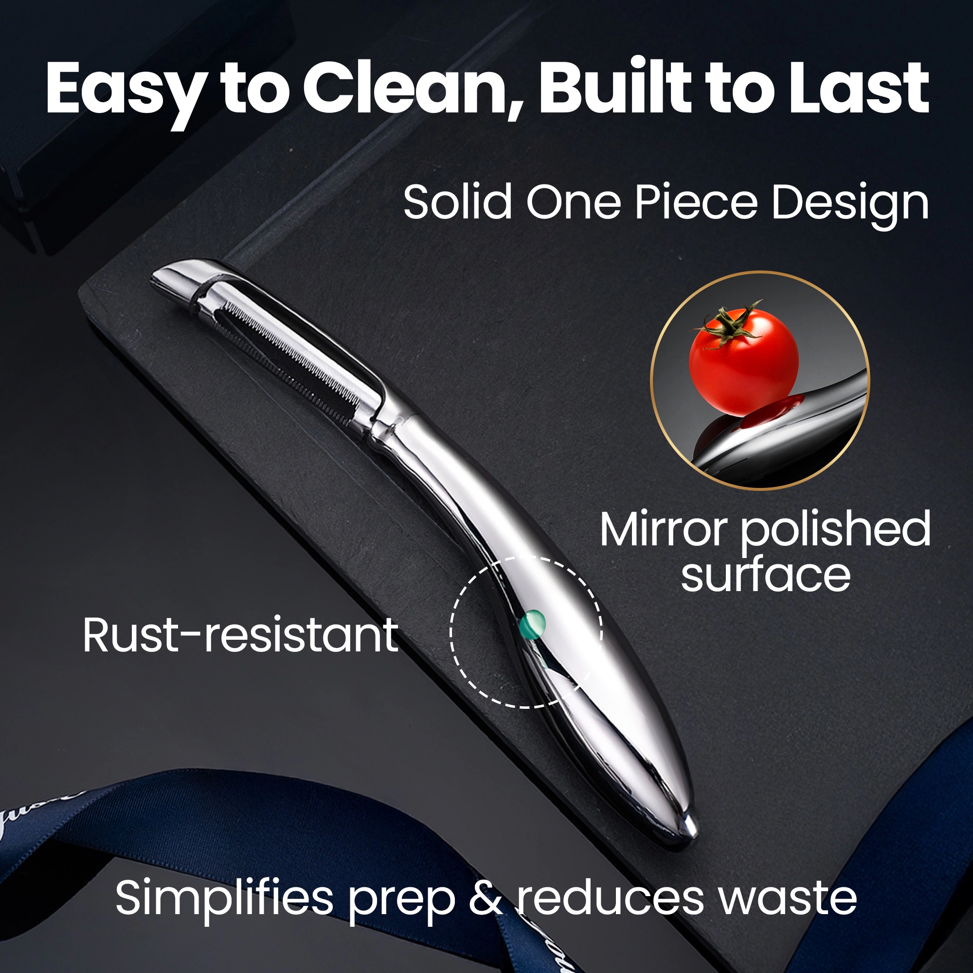 Gourmet Easy Vegetable Peeler, Potato Peeler, Stainless Steel Veggie & Fruit Peeler