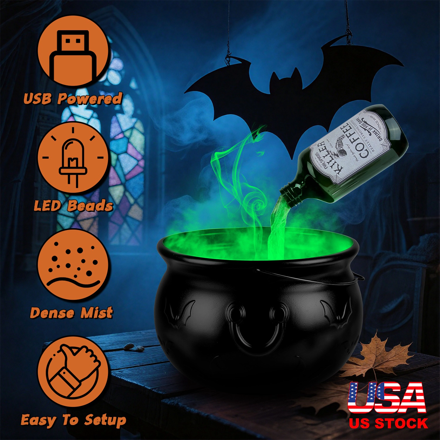 IMounTEK Unisex 2-in-1 Halloween Witch Cauldron Set