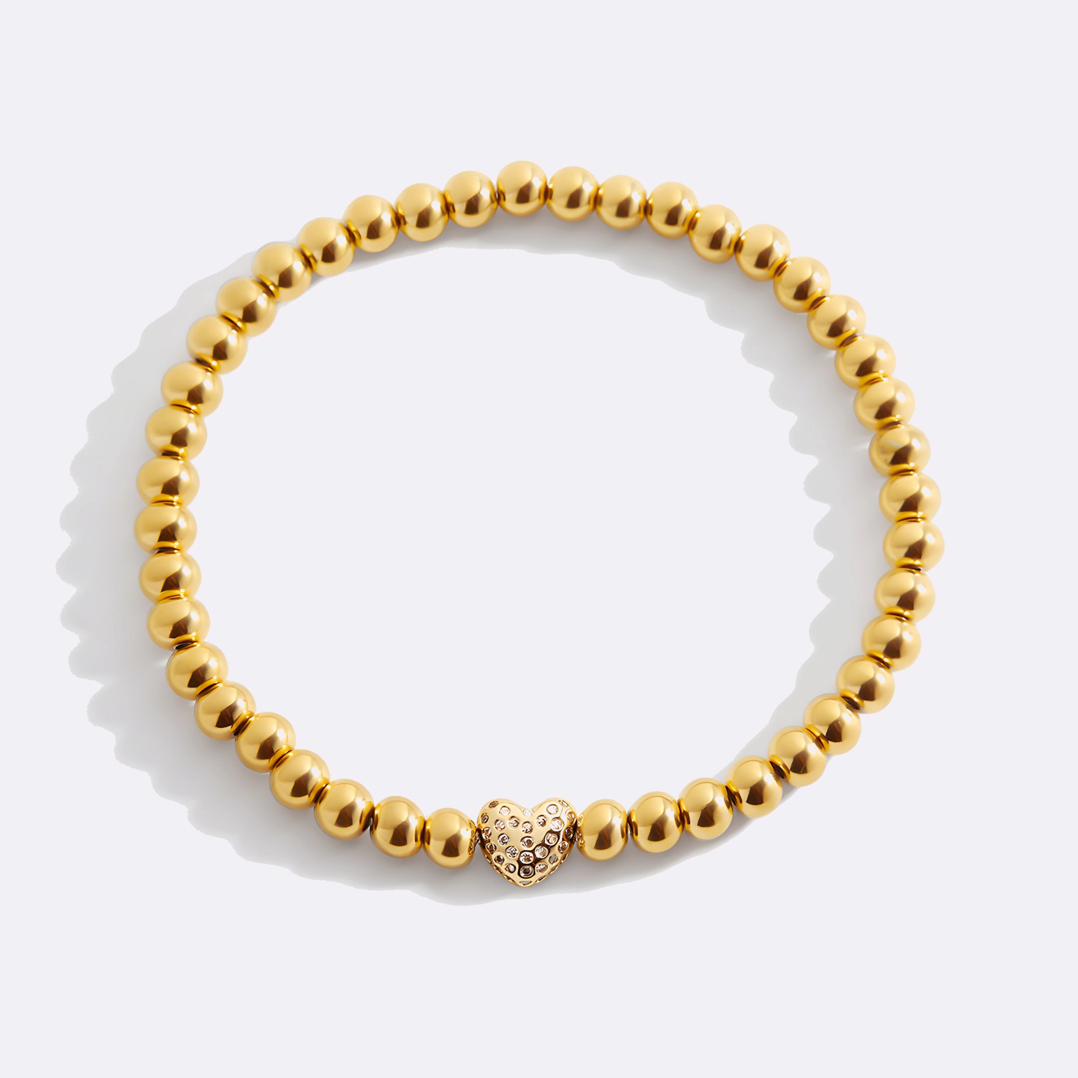 Mint & Lily Women's Pave Heart Beaded Bracelet