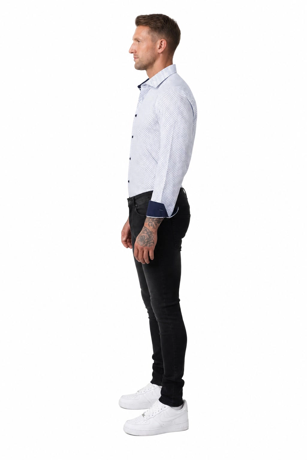 Elie Balleh Slim Fit Mens Micro Ditsy Button-Down Shirt
