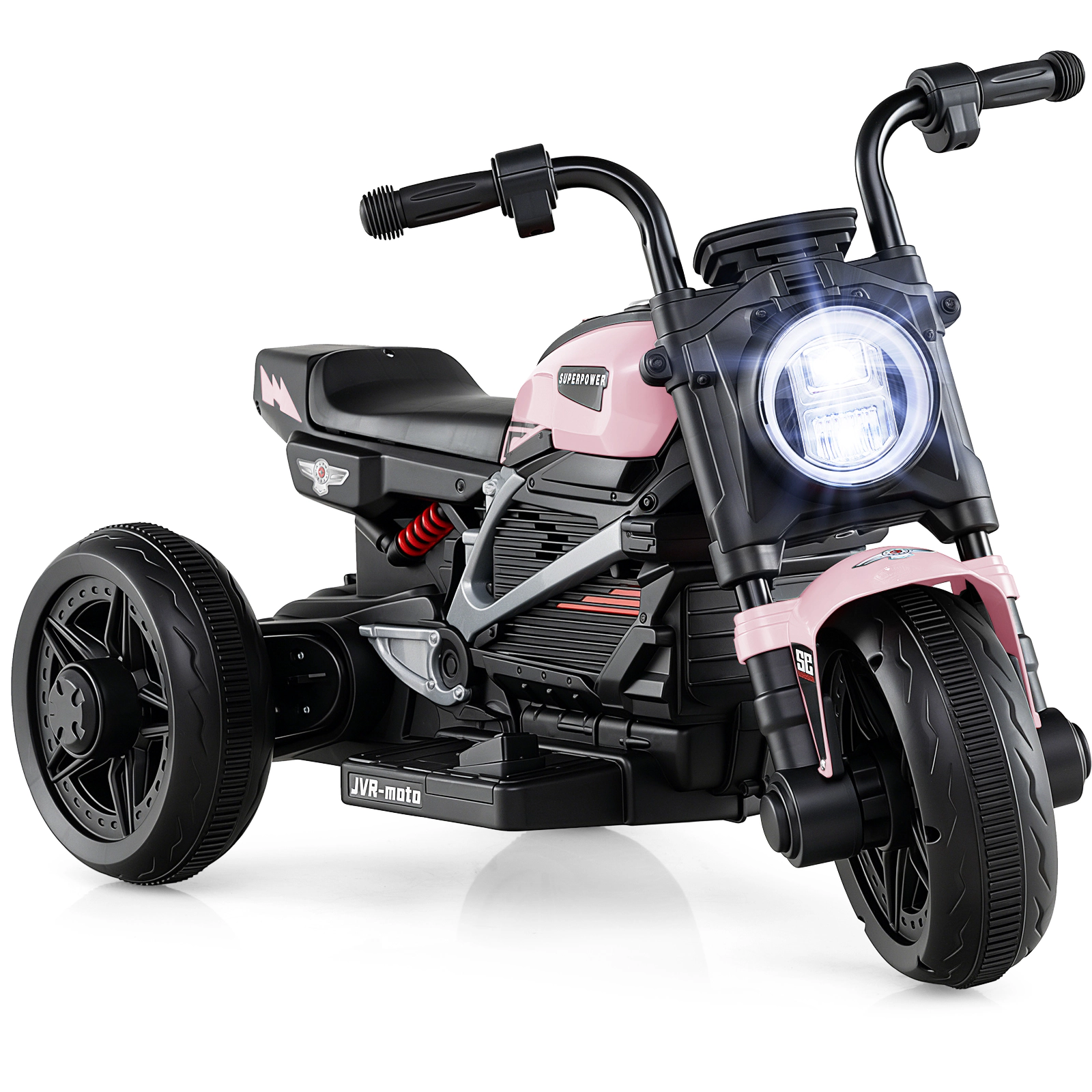 LJG 6V Kids Electric Motorcycle with LED Headlight and Music for Toddlers Aged 3-5
