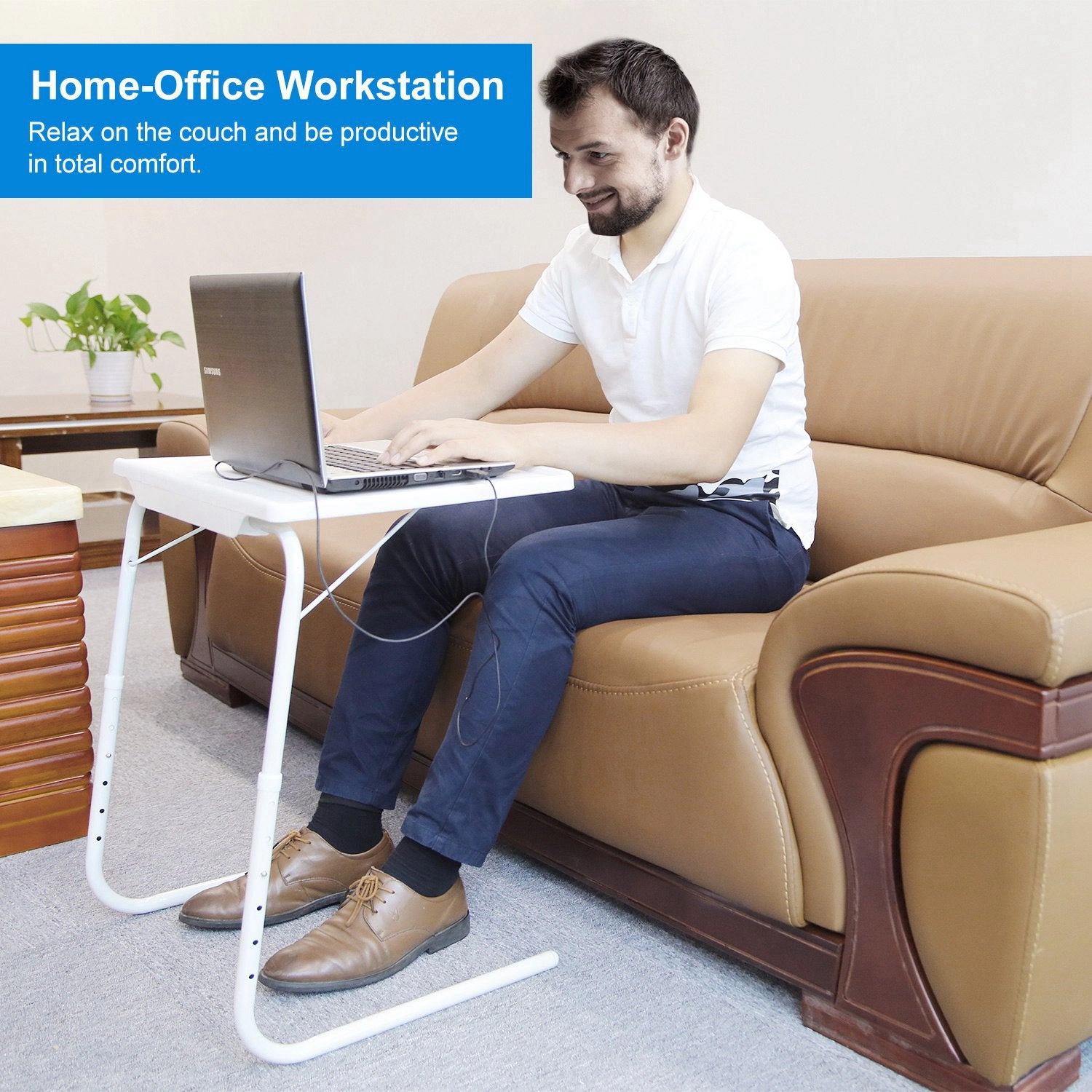 GBruno Adjustable Foldable Tray Table