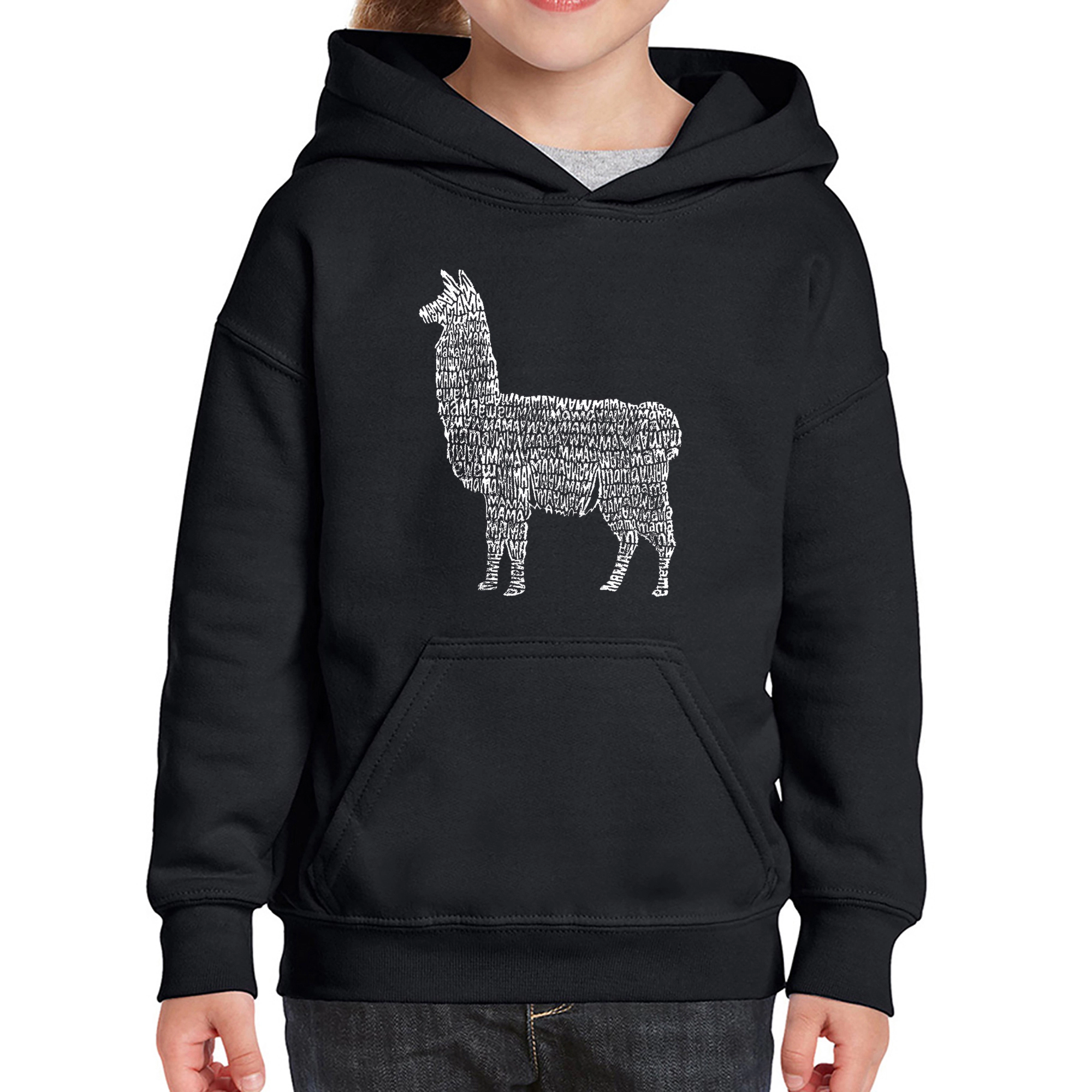 LA Pop Art Girls Word Hoodie - Llama Mama