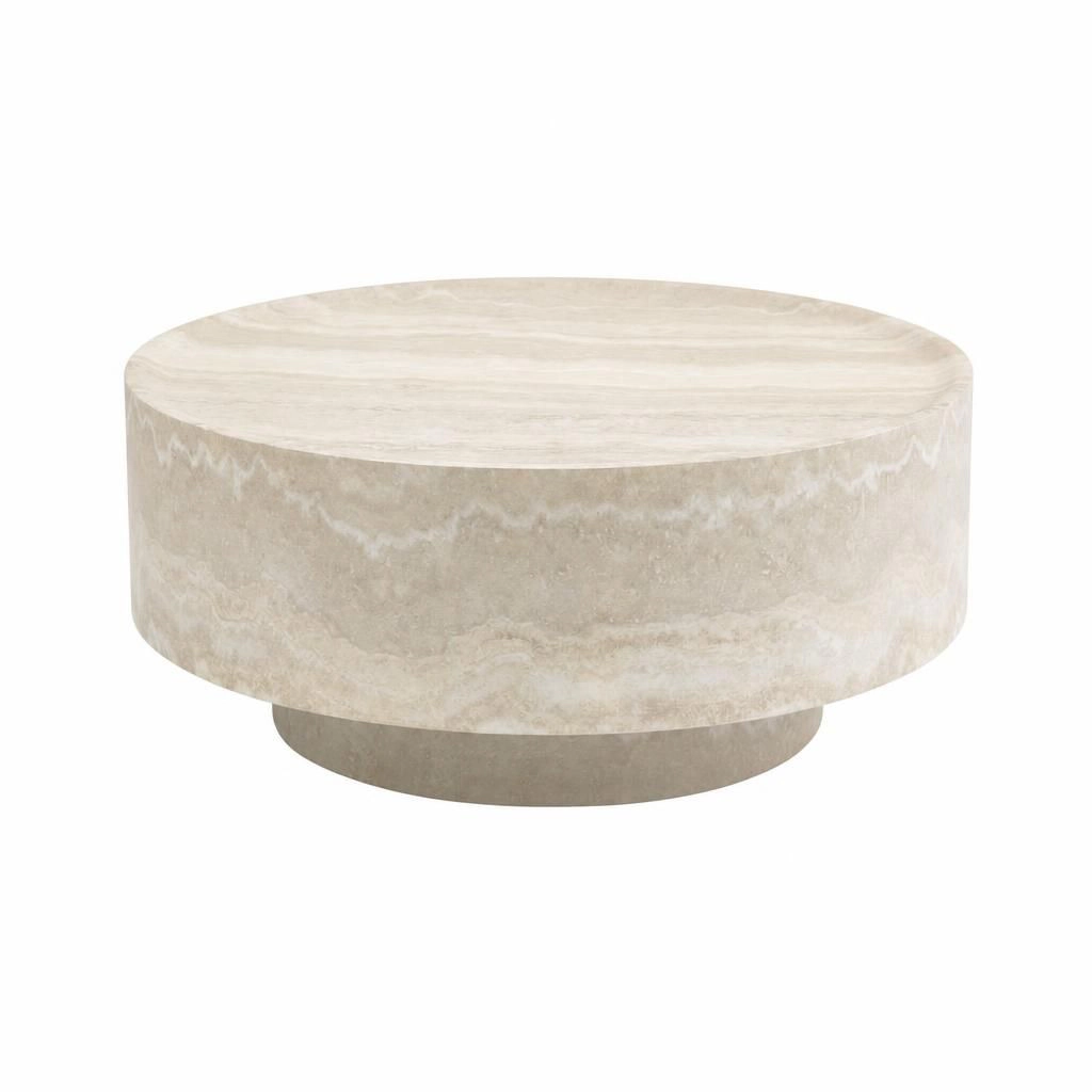 GOODSILO Round Low Height Fiberglass Coffee Table