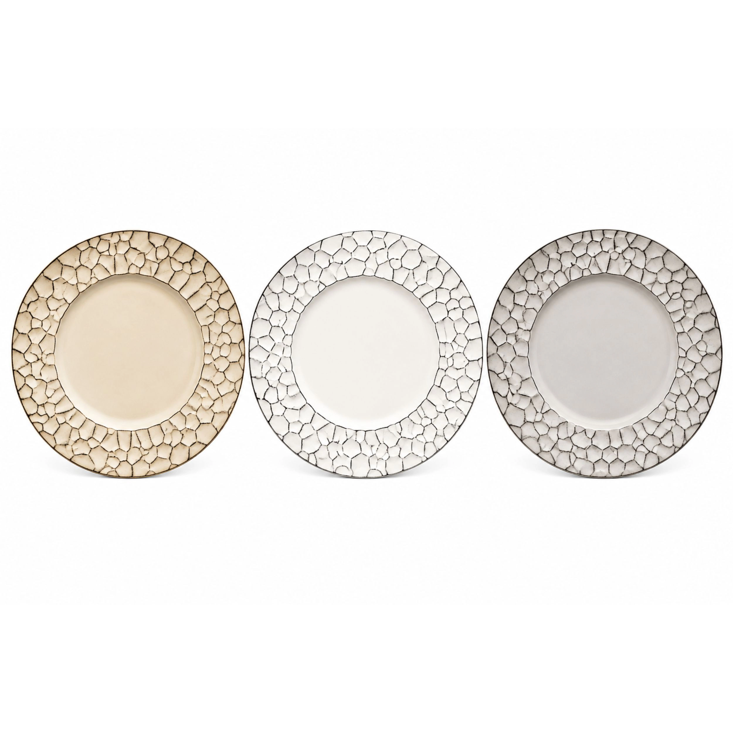 Home Collection Set of 6 Animal Print Rim Charger Plates