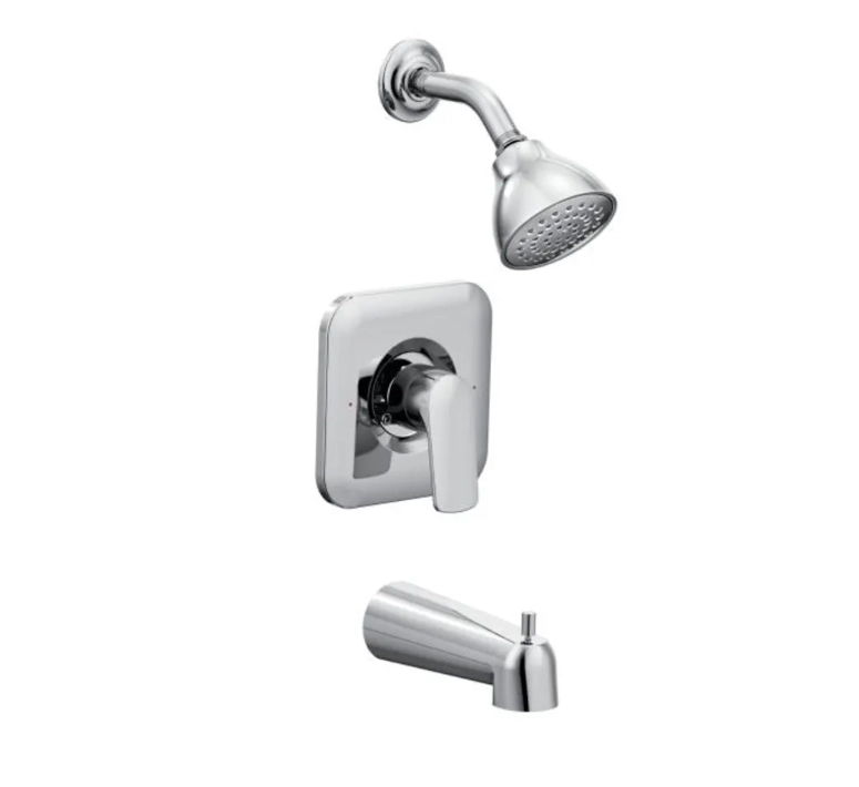 Moen Rizon Posi-Temp Eco-Performance Tub and Shower Trim, Valve Required, Chrome