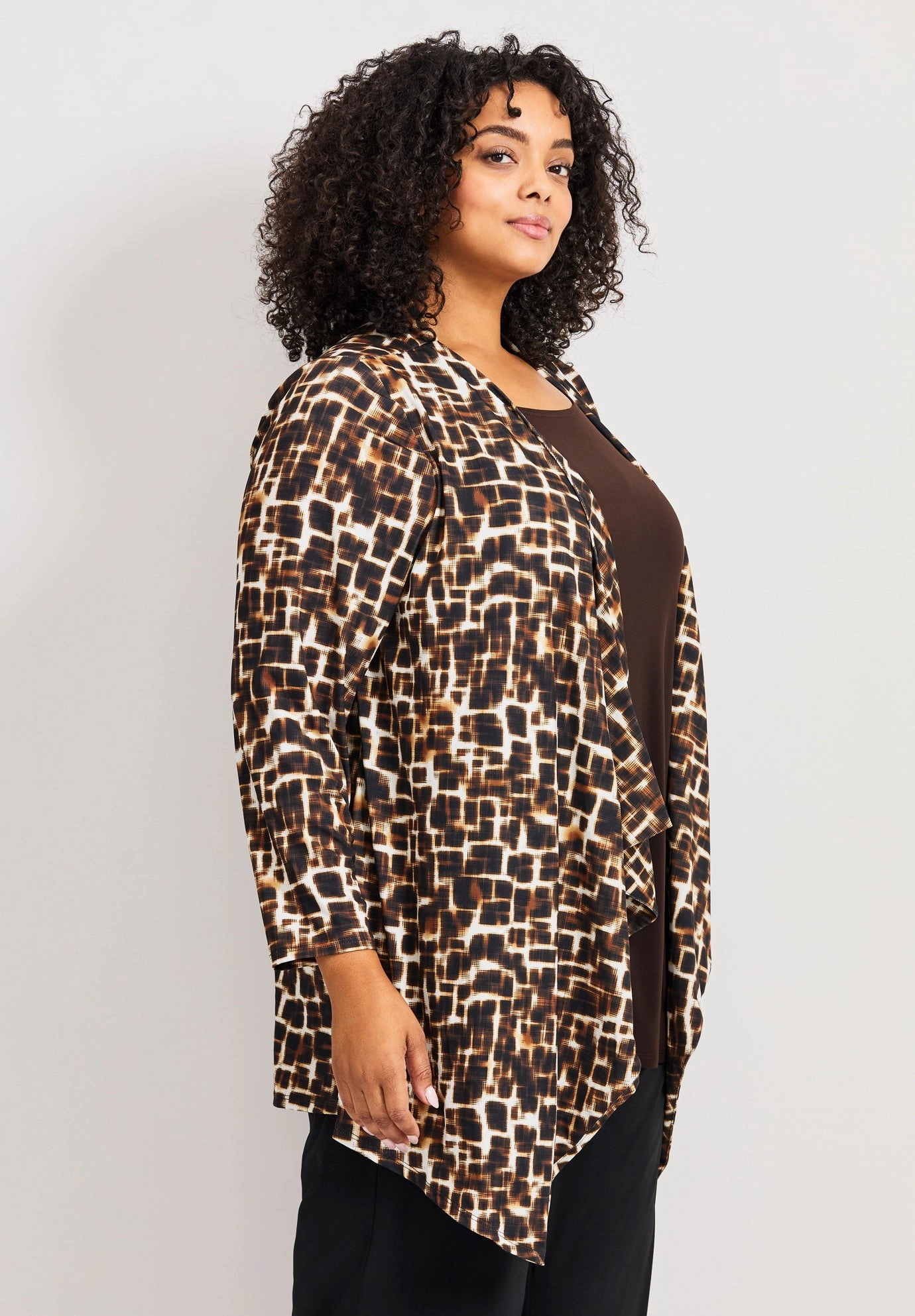 Avenue Women's Plus Size Audrey Cardigan With Tank Duet