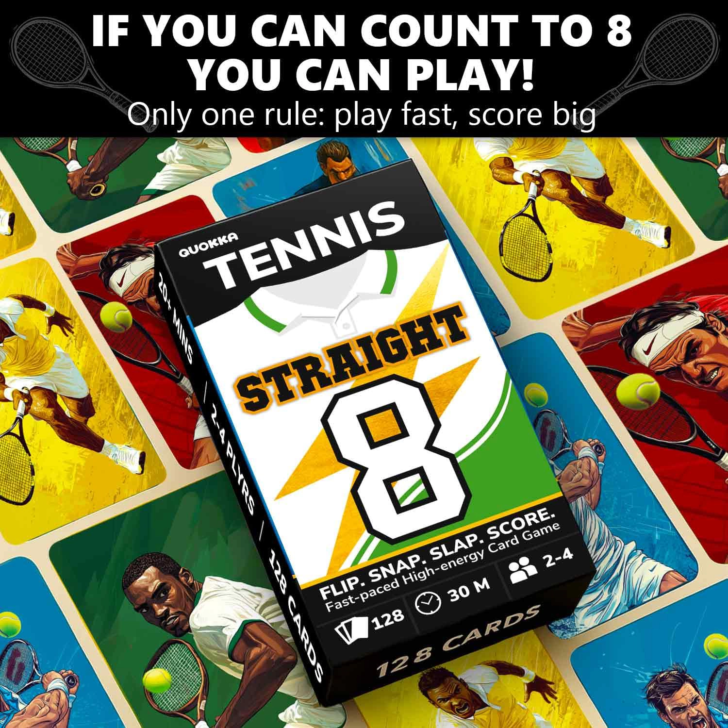 QUOKKA Fast-Paced Card Game for Kids & Adults, Number Sequence & Action Game for 2–8 Players