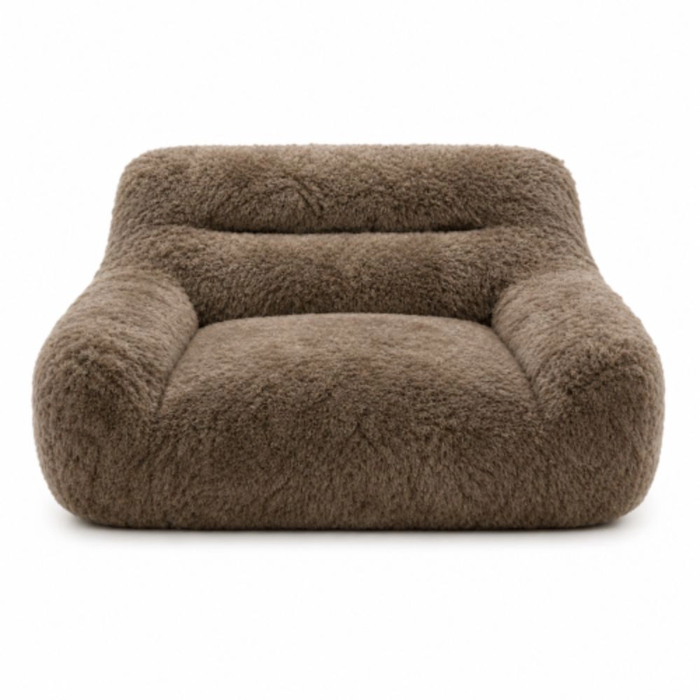 GOODSILO Comfy Soft Boucle Upholstered Lazy Lounge Bean Bag Chair