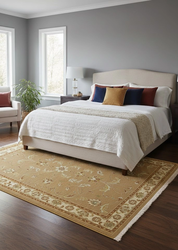 Magic Rugs Khaki Floral 6X8 Sumak Oriental Rug
