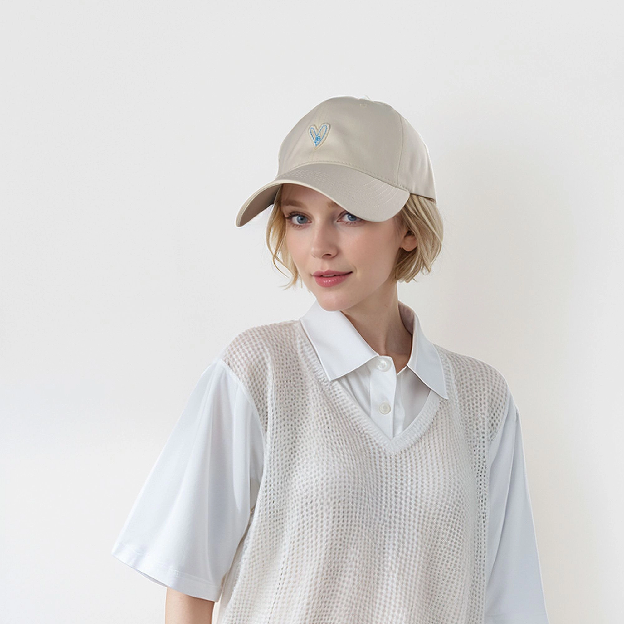 Anna-Kaci Women's Heart Embroidered Baseball Cap Low Bun Soft Cotton Trucker Hat