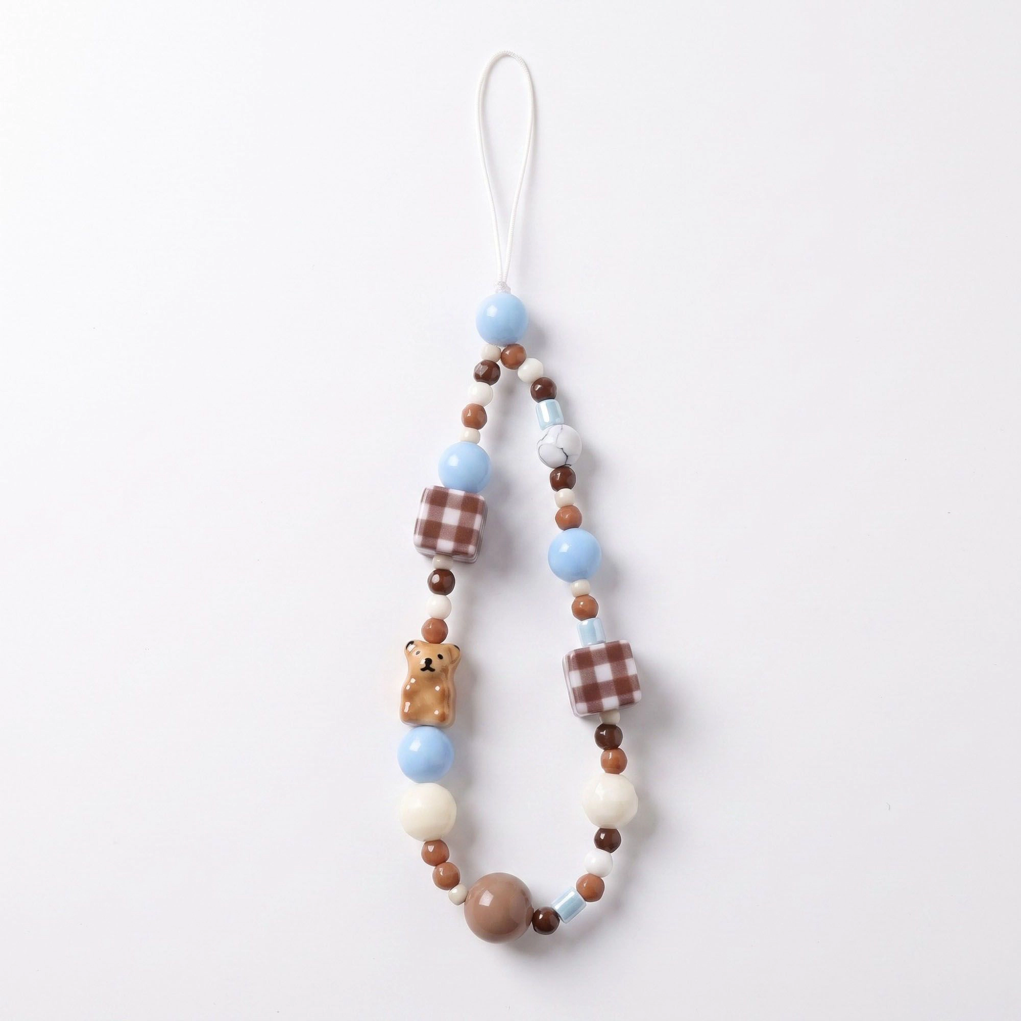 Alilang Women's 2-Piece Womens Beaded Phone Charm with Hanging Loop and Decorative Accents