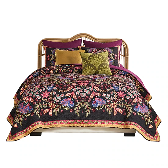 Greenland Home Fashion Microfiber Face Cotton Back Jessa Quilt Set 3 Piece