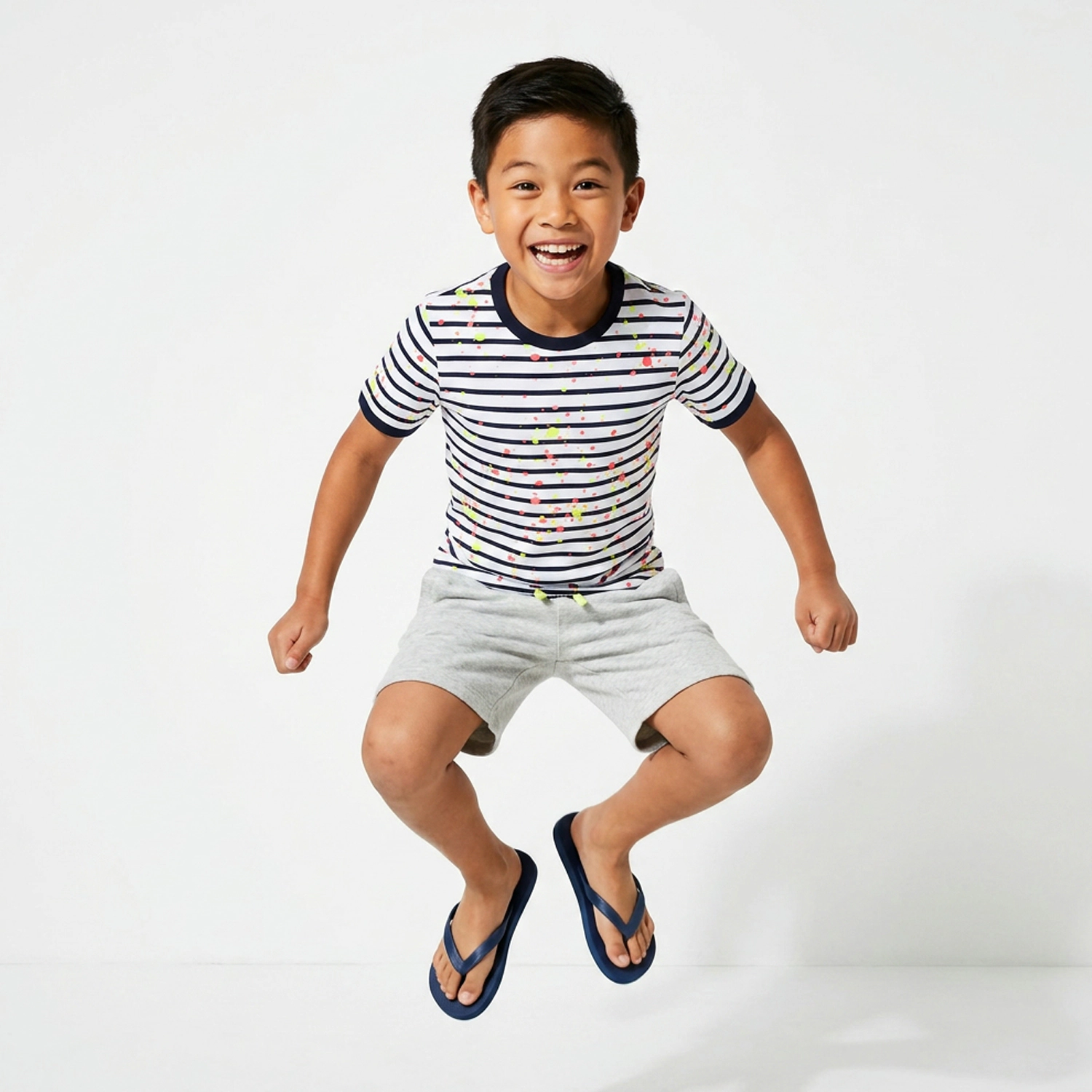 Rockets of Awesome Splatter Stripe Ringer Tee for Boys